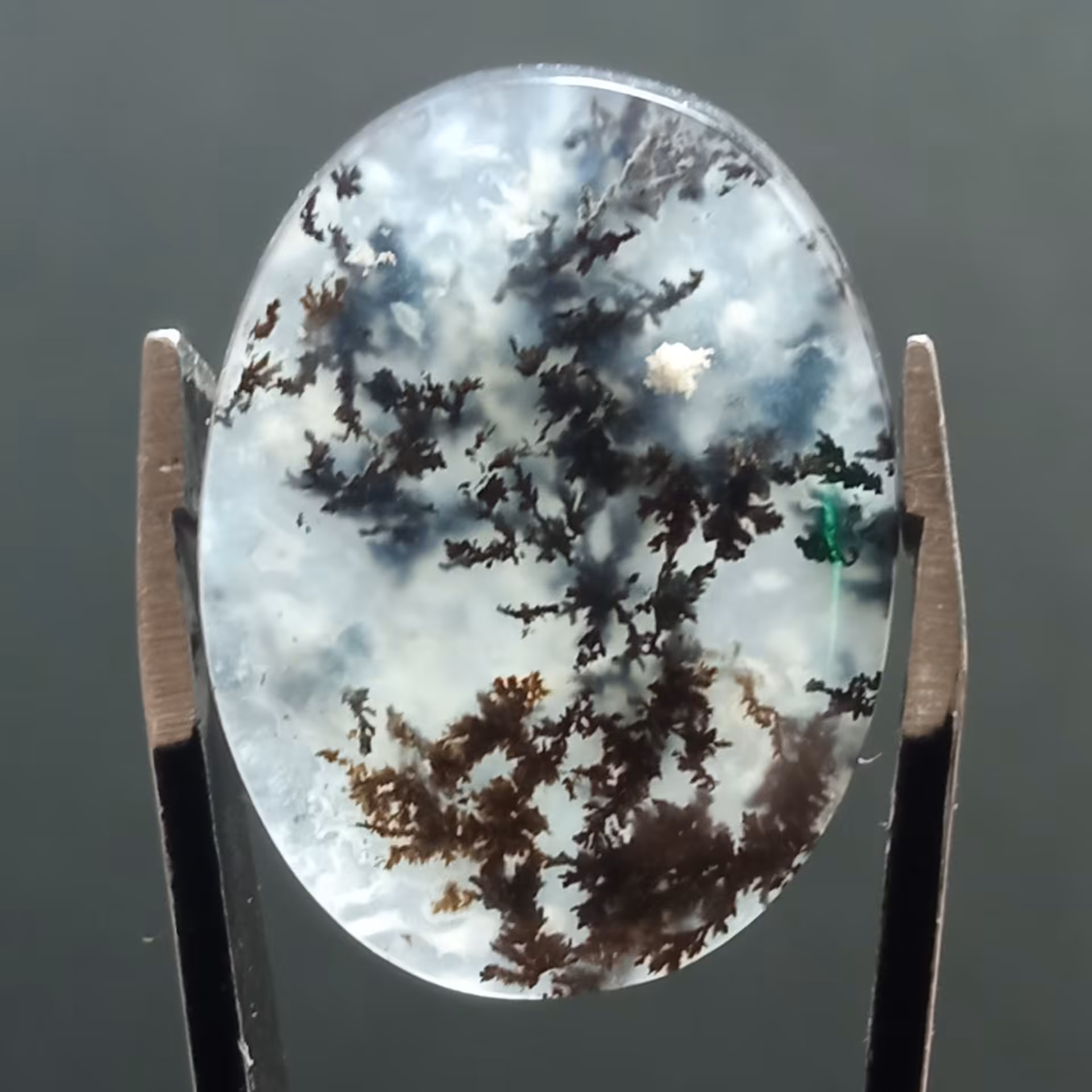 نگین عقیق شجر قائن با شکل خاص و زیبا