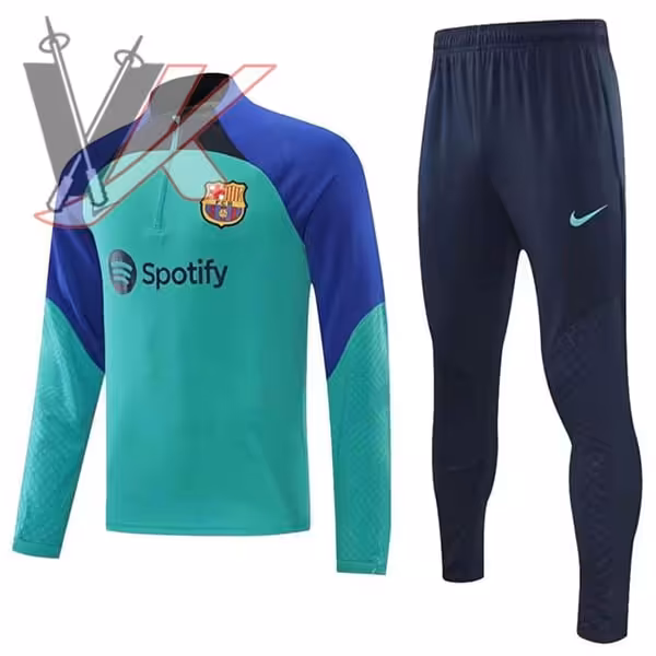 گرمکن شلوار نیم زیپ بارسلونا 2023 فیروزه ای کد 2302022