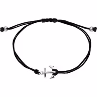 دستبند نخی لنگر با پلاک ضد رنگ 