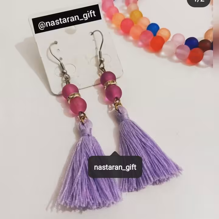 گوشواره سنگی منگوله دار