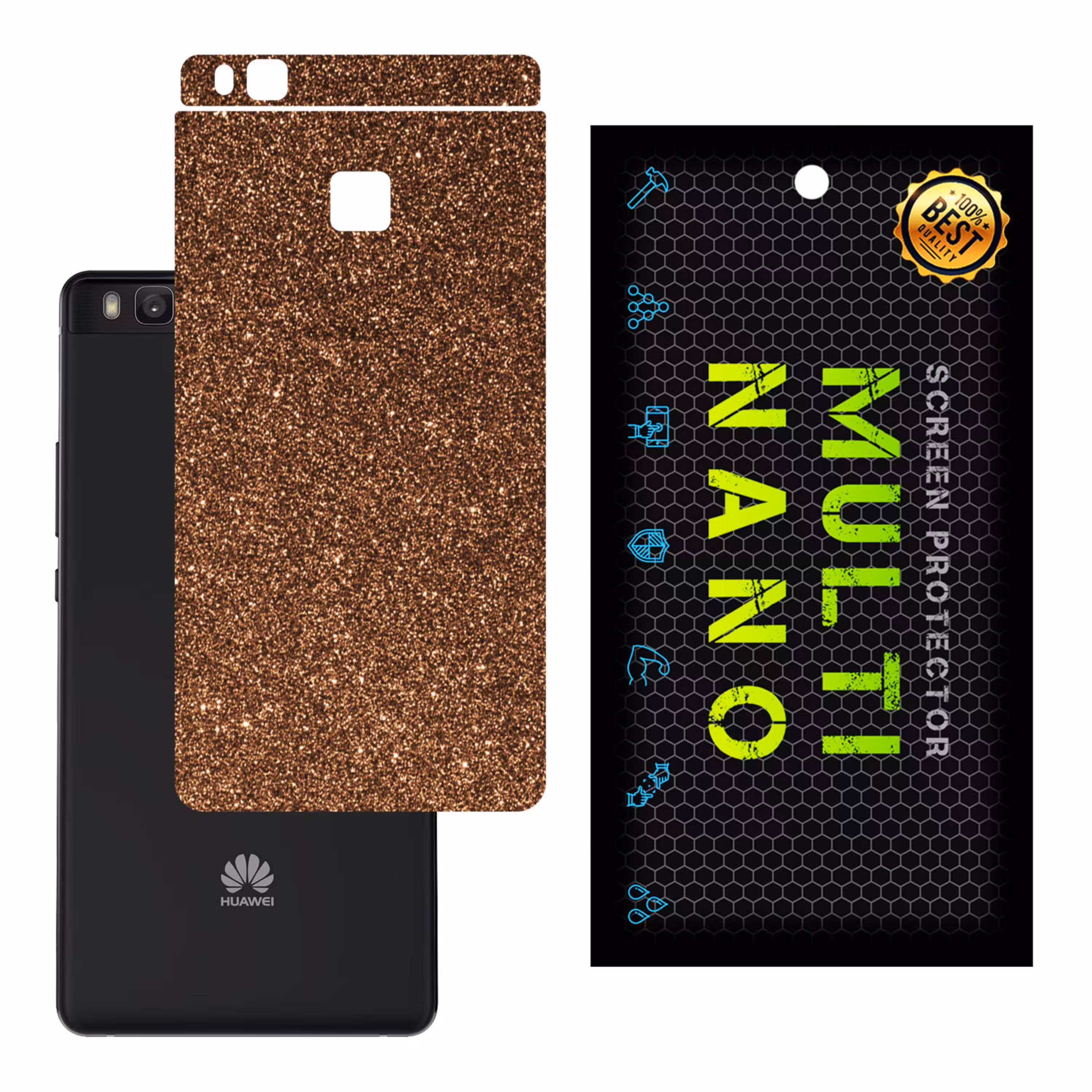 برچسب پوششی MultiNano مدل X-G1F-Bronze برای پشت موبایل هوآوی P9 Lite