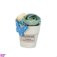 سبد گل مصنوعی معطر کد 562 سایز بزرگ رنگ آبی روشن
