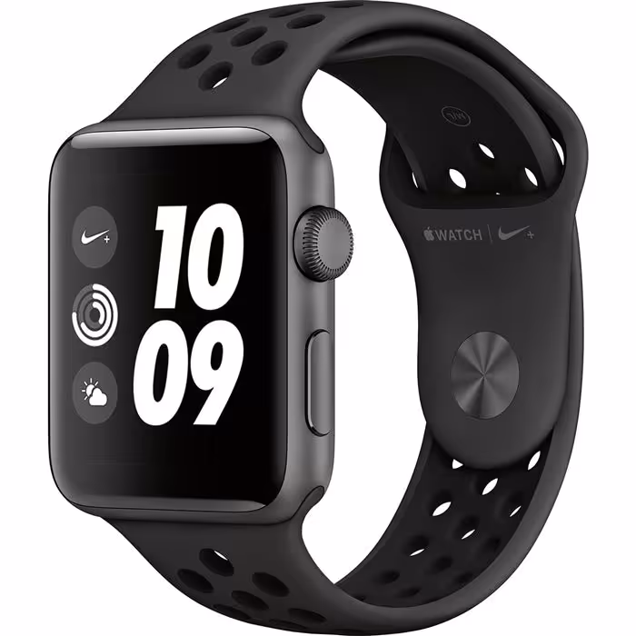 ساعت هوشمند اپل واچ سری 3 مدل Nike Plus 42mm Space Gray Aluminum Case with Anthracite/Black Nike Sport Band