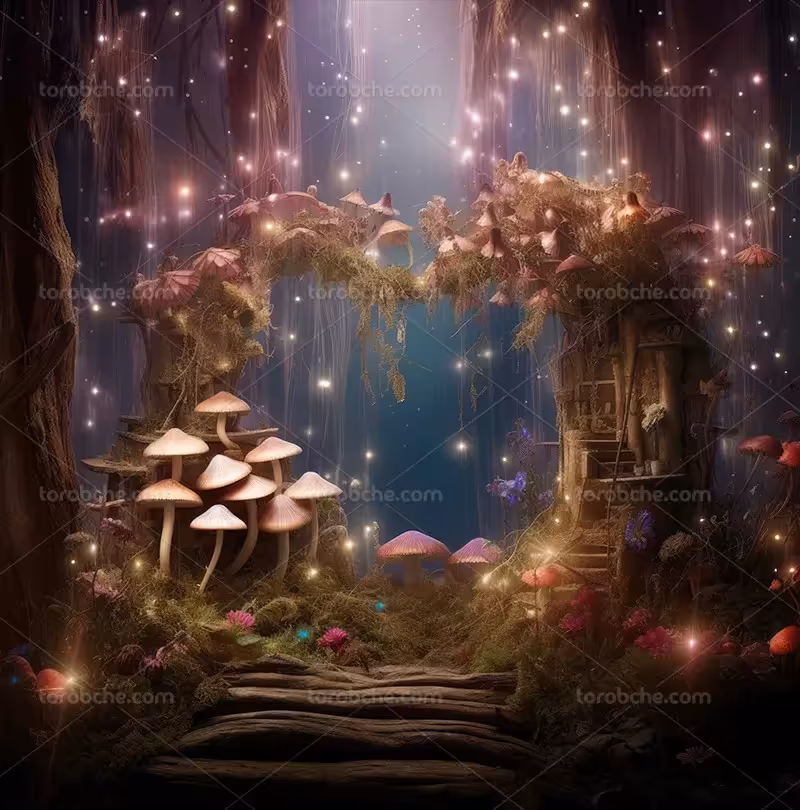 بک دراپ عکاسی با قارچ | گرافیک با طعم تربچه