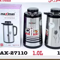 فلاسک یک لیتر شیشه صورتی برند ماکسیمان