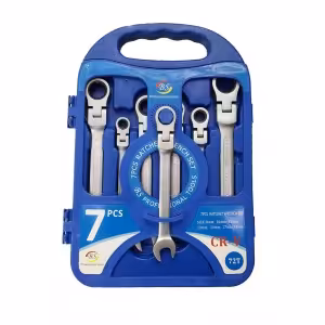 ست آچار یکسر تخت یکسر رینگ جغجغه ای تاشو سفید پروفشنال تولز (BS)