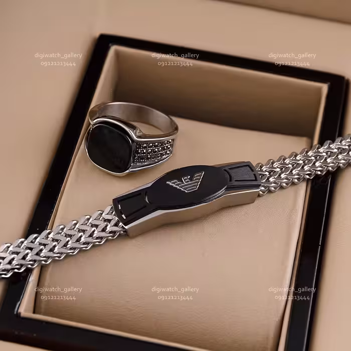 ست دستبند و انگشتر آرمانی قیمت قبل