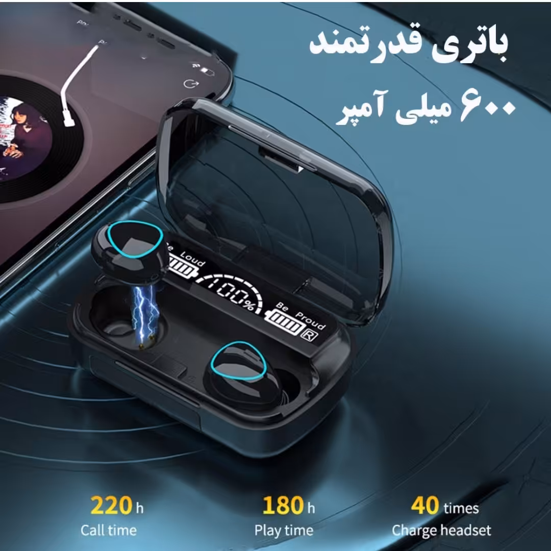 هدفون بلوتوثی پاوربانک دار هوشمند لمسی بی سیم باکیفیت هدست هدفون هندزفری بلوتوثی کد 99