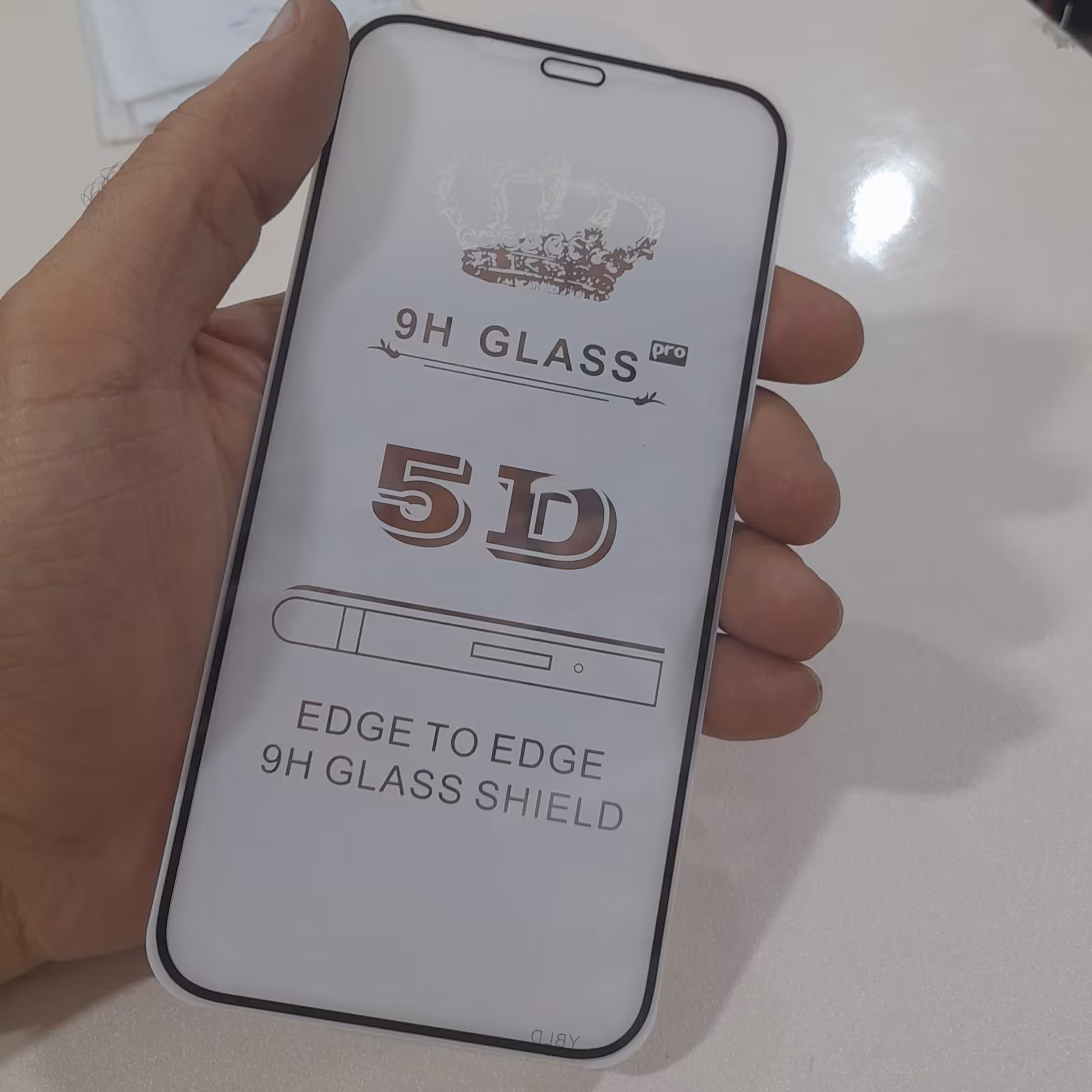 گلس شیشه ای آیفون apple iphone 12 - 12 pro محافظ صفحه نمایش فول حرفه ای IPHONE 12 - 12 PRO خشگیر نانو دوازده پرو