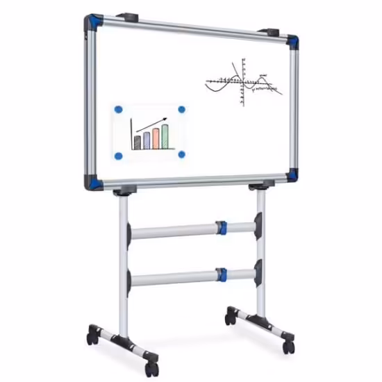 پایه وایت برد شیدکو. فولادی با رنگ کوره ای و چرخ جنس لاستیکی و قابلیت تغییر اندازه 