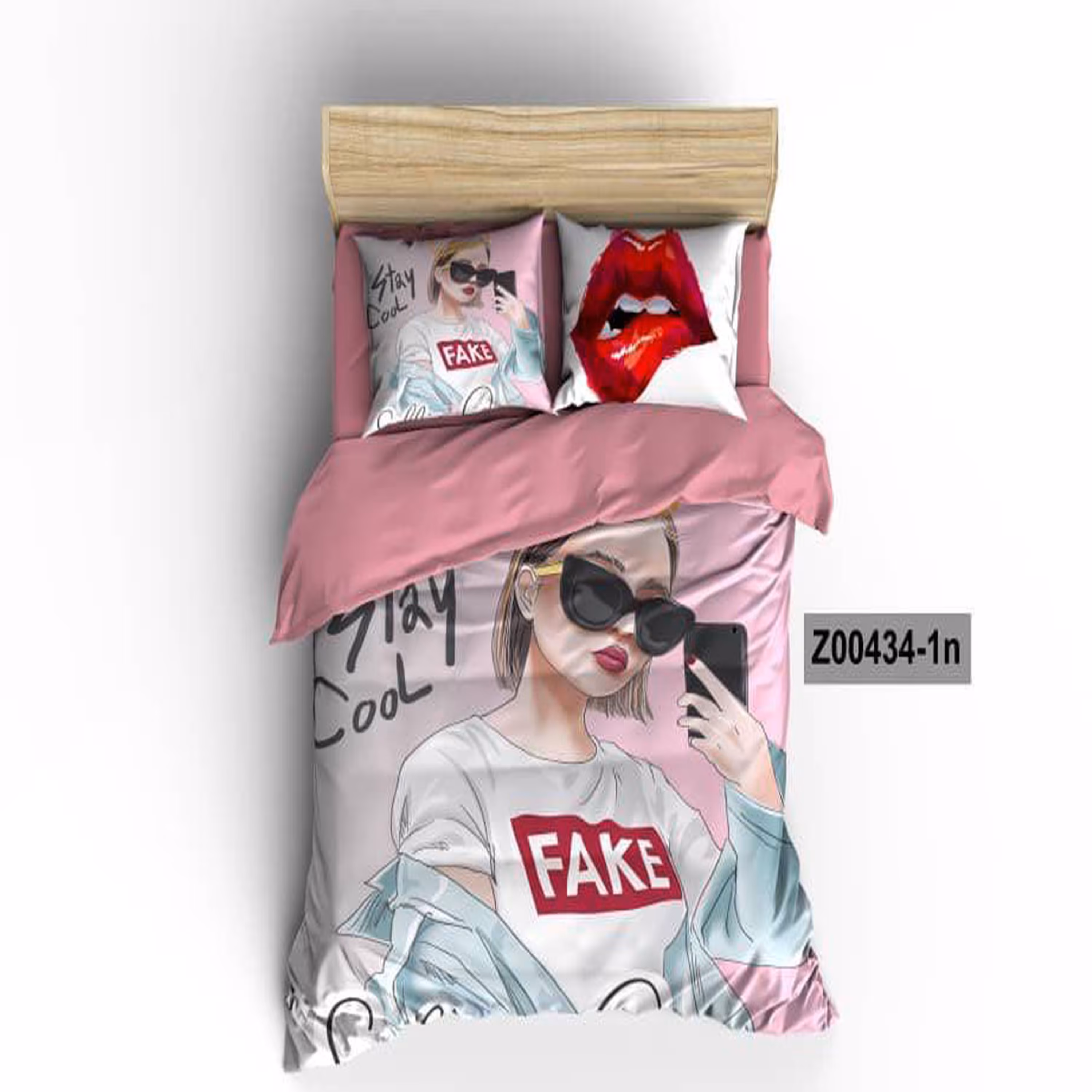 سرویس روتختی 1 نفره تنسل چاپی برندترک لند (Turk Land) کد z 434