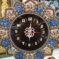 ساعت دیواری مینیاتور و خاتم کاری