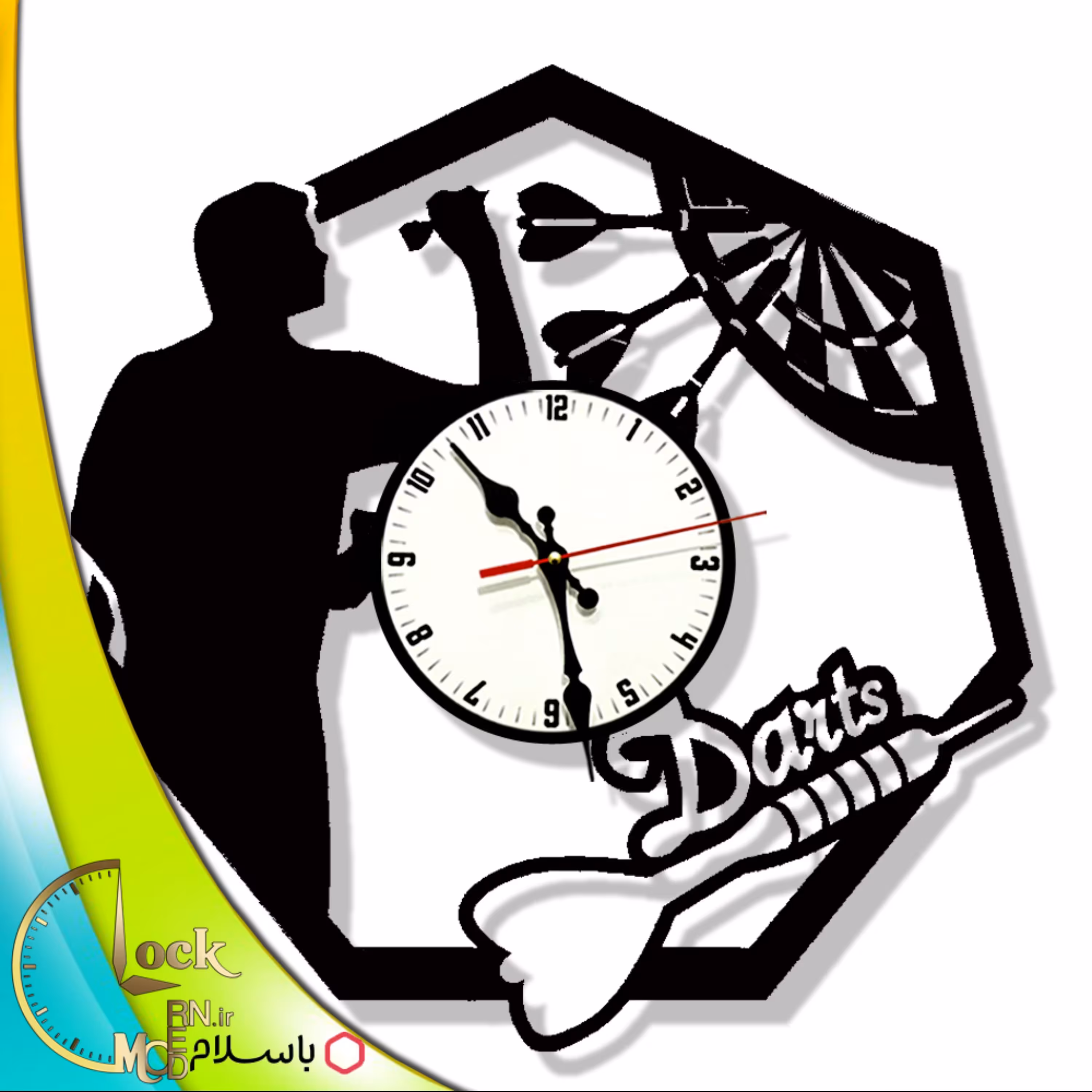 ساعت دیواری طرح دارت کد 696 (پس کرایه)