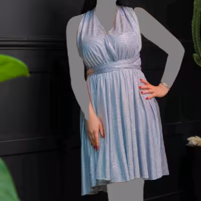 پیراهن مهمانی زنانه دیسکو لمه کره ای مدل آسنا