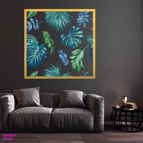 تابلو بکلیت طرح برگ انجیری دکوراتیو مدل قاب شاسی T-S10197