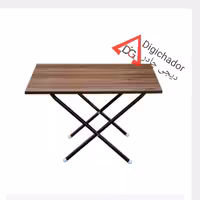 میز  ملامینه تاشو مسافرتی با روکش طرح چوب فندقی با ارتفاع 3 حالته 1ادراتی دیجی چادر 