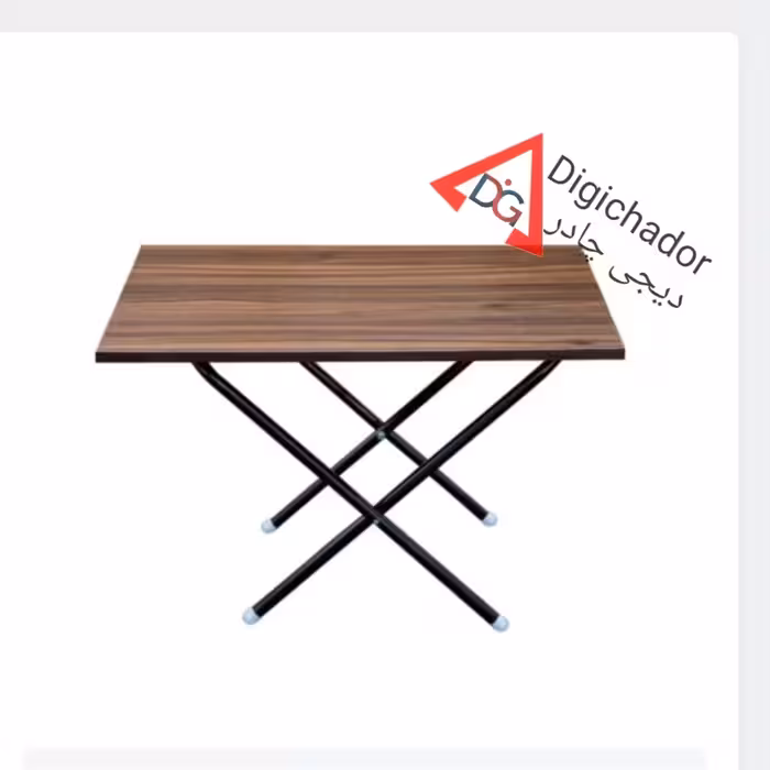 میز  ملامینه تاشو مسافرتی با روکش طرح چوب فندقی با ارتفاع 3 حالته 1ادراتی دیجی چادر 