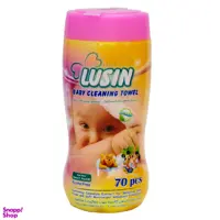 دستمال مرطوب کودک لوسین (Lusin) مدل Sensitive قوطی 70 عددی