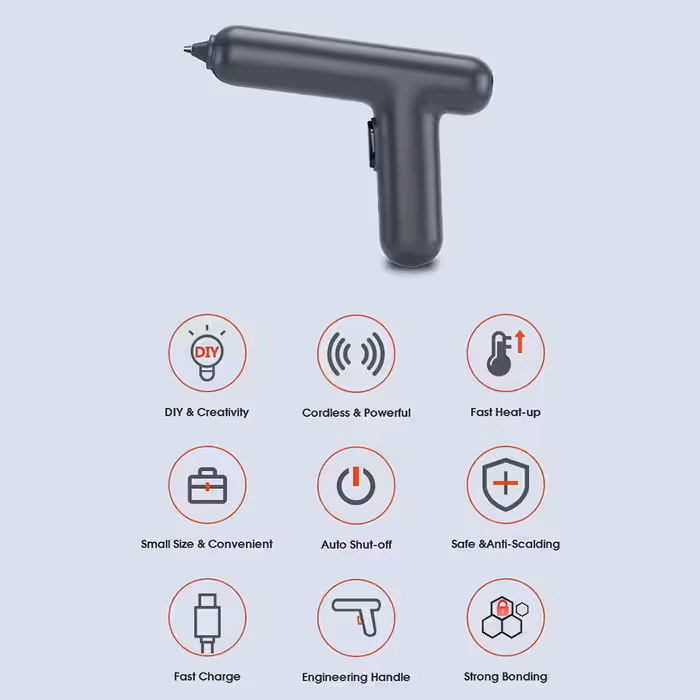 چسب تفنگی شارژی شیائومی DUKA ATuMan EG1 Electric Glue Gun (خاکستری)