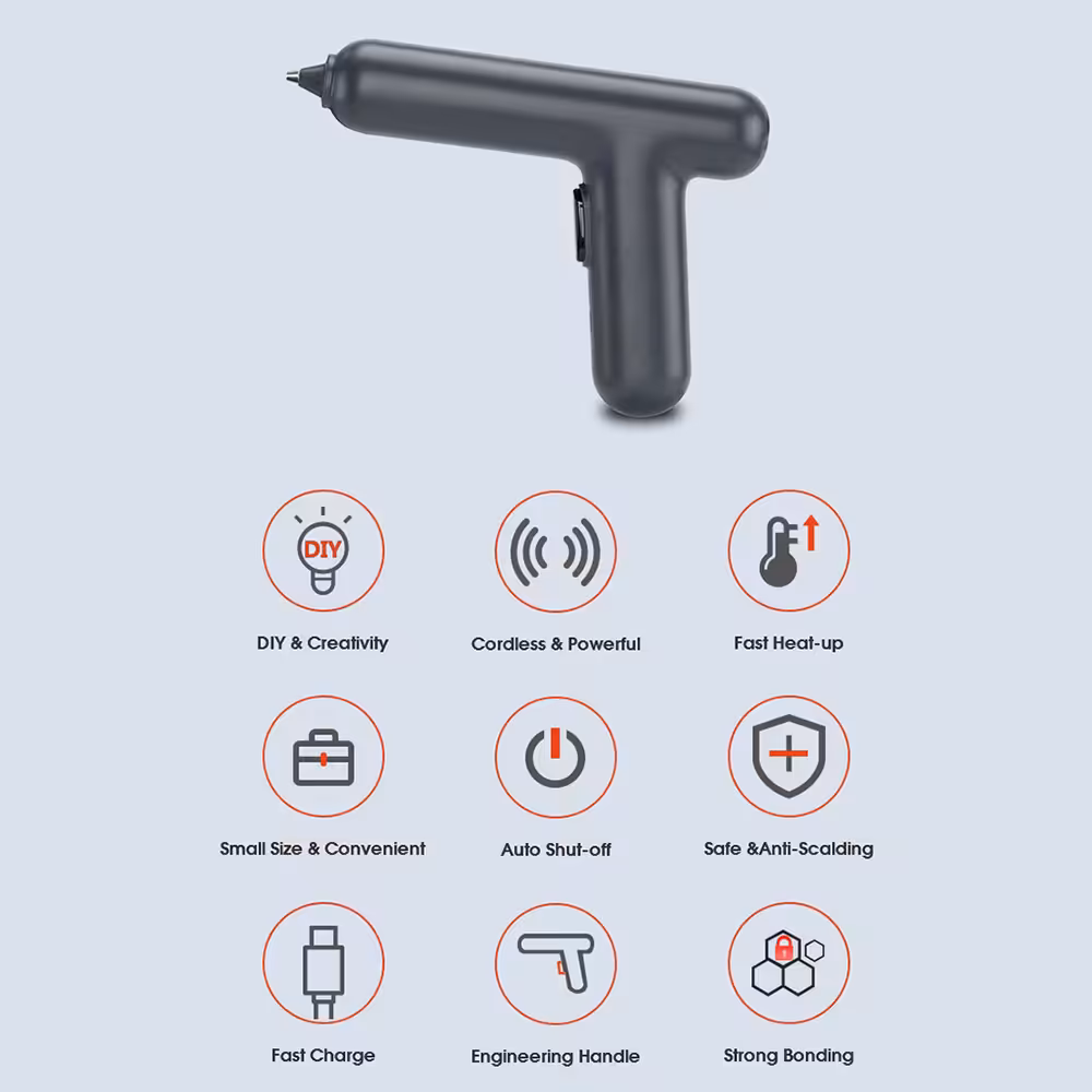چسب تفنگی شارژی شیائومی DUKA ATuMan EG1 Electric Glue Gun (خاکستری)