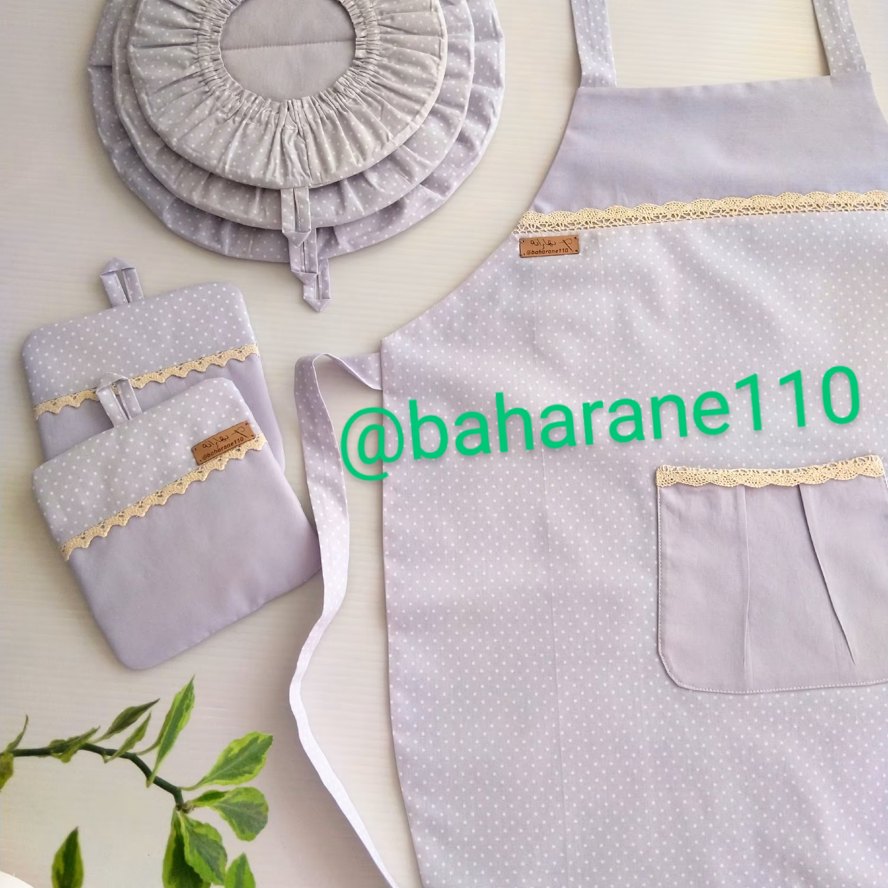 نیم ست پارچه ای آشپزخونه بهارانه