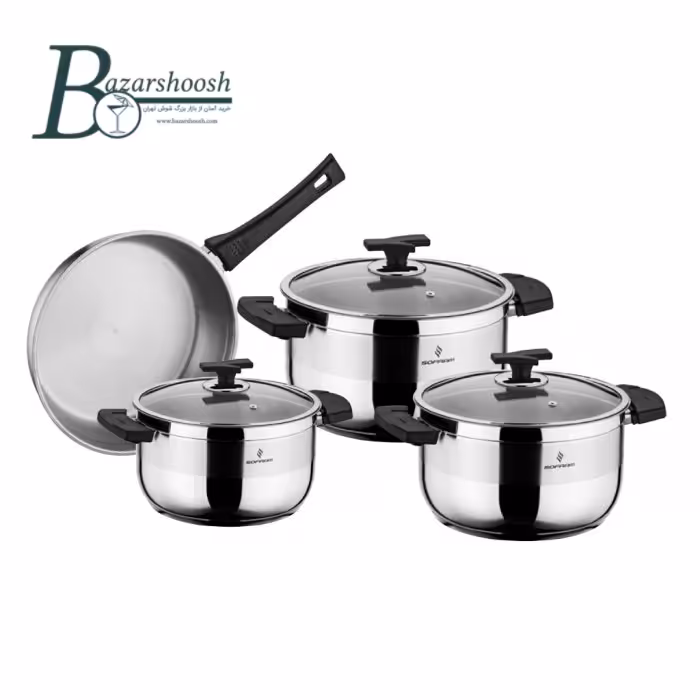 سرویس قابلمه استیل 7پارچه سوفرام مدل آرت