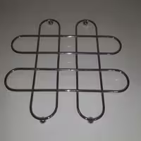 زیر دیگی کادین مدل هشتگ رنگ استیل نقره ای