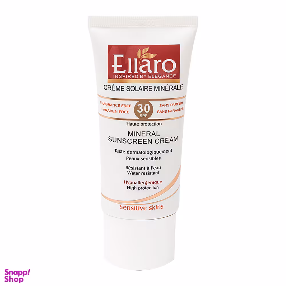 ضد آفتاب مینرال الارو (Ellaro) با SPF30 رنگی حجم 50 میلی لیتر