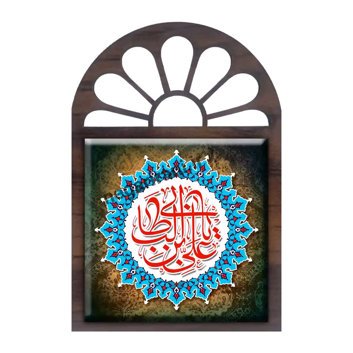 تندیس کاشی پنجره ای علی ابن ابیطالب 2D 215