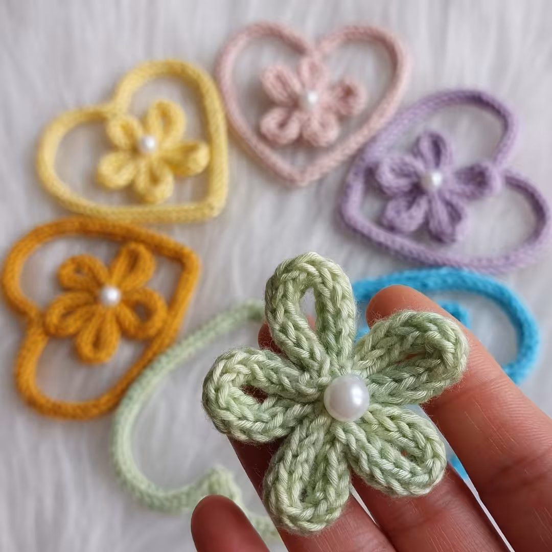 گلهای بافتنی