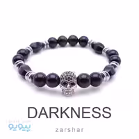 دستبند اسکلت مهره ای سنگ طبیعی Darkness