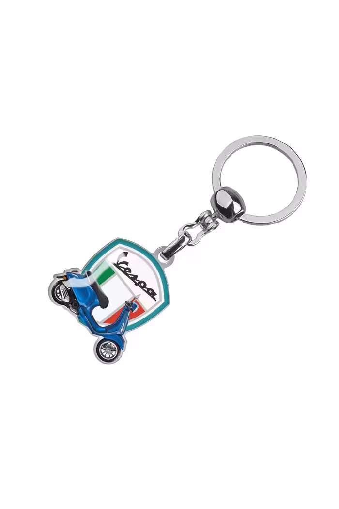 جاسوئیچی موتورسیکلت آبی موتور سیکلت VESPA DAMLA LABERED KEYCHAIN NAVY Modül