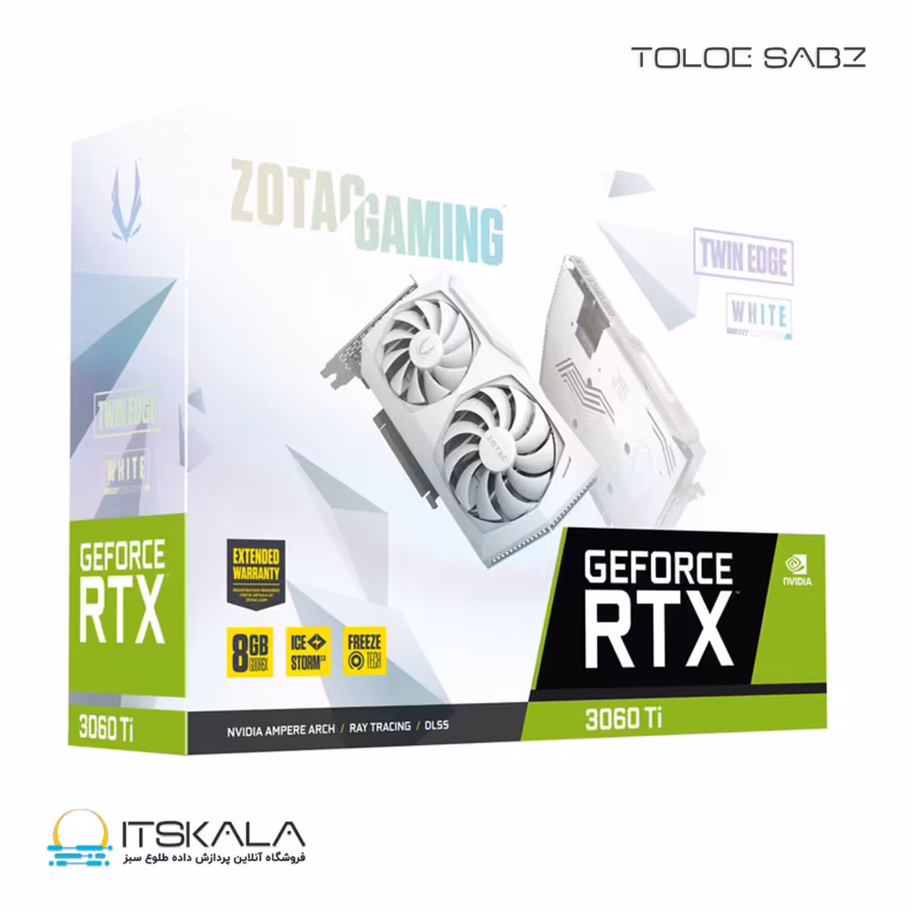 قیمت و خرید کارت گرافیک زوتک مدل ZOTAC GAMING GeForce RTX 3060 Ti GDDR6X Twin Edge White | ITSKALA