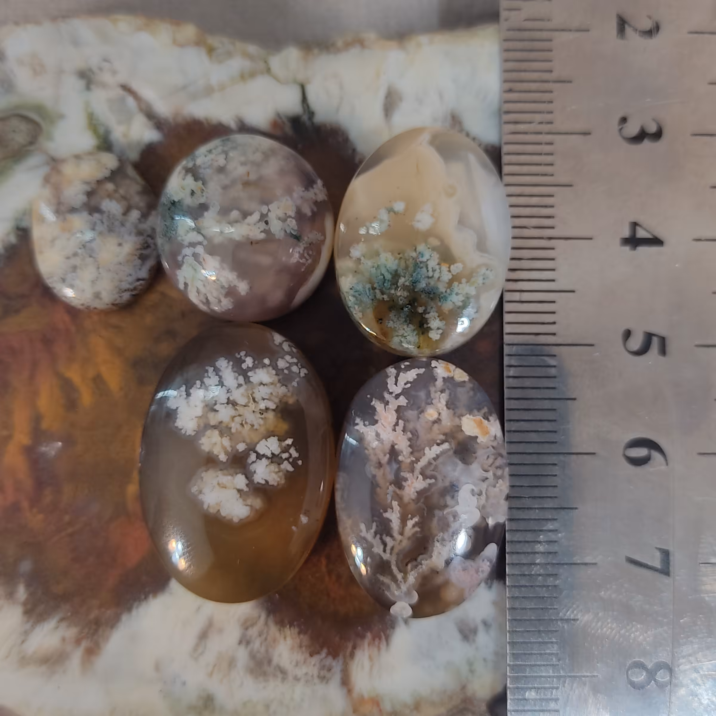 بسته پنج عددی نگین شجر بهاری سایزهای ذکر شده تقریبی است سایزهای واقعی در عکس کنار خط کش قابل رویت و واقعی میباشد