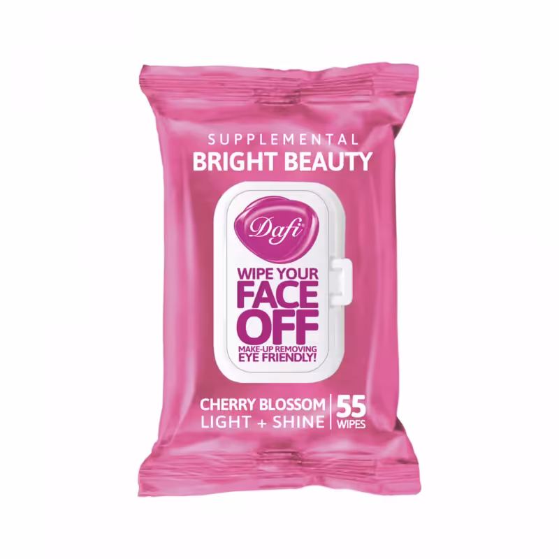 دستمال مرطوب دافی پاک کننده آرایش گیلاس ژاپنی 55 عددی (صورتی)