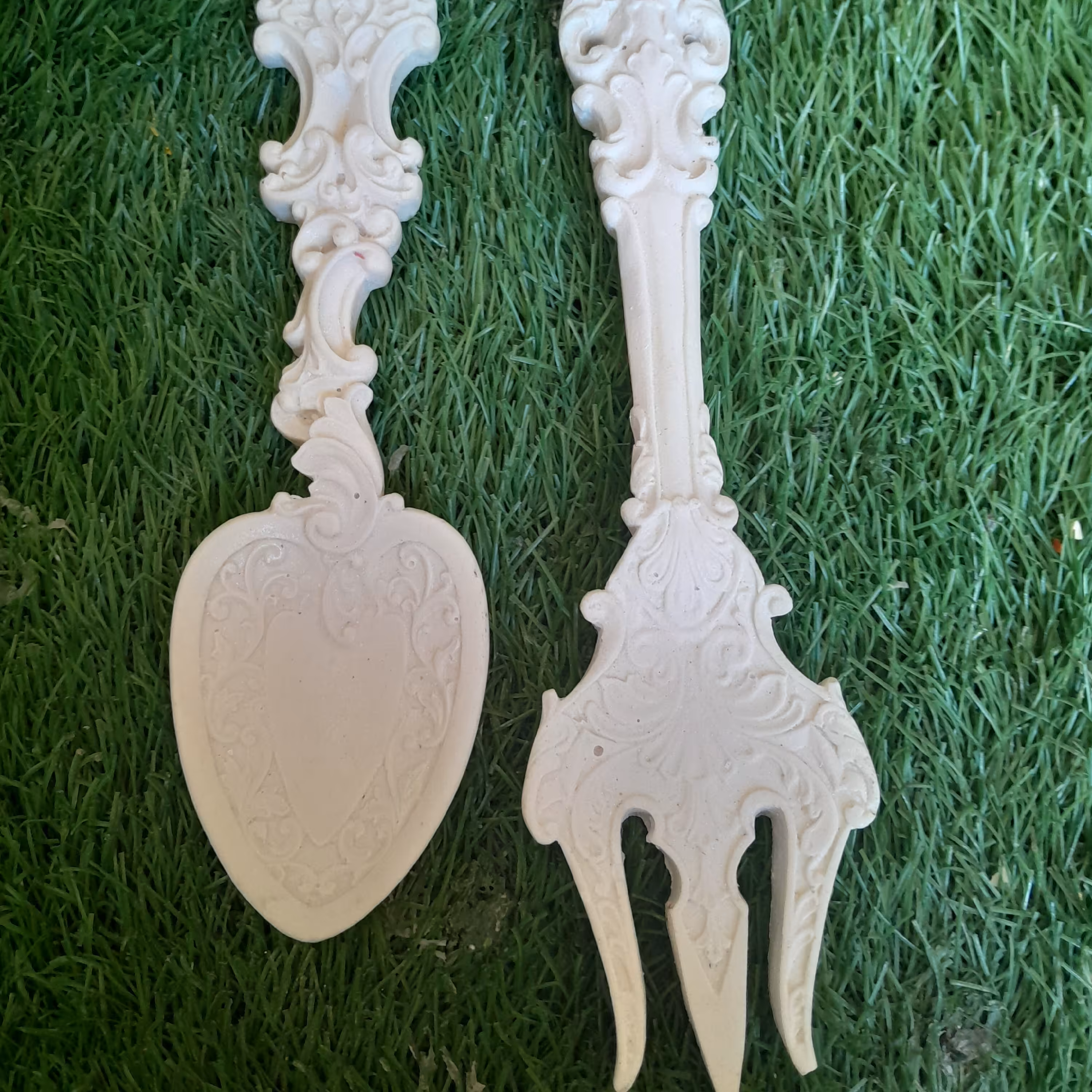 بیس خام و قالب قاشق چنگال دکورآویز