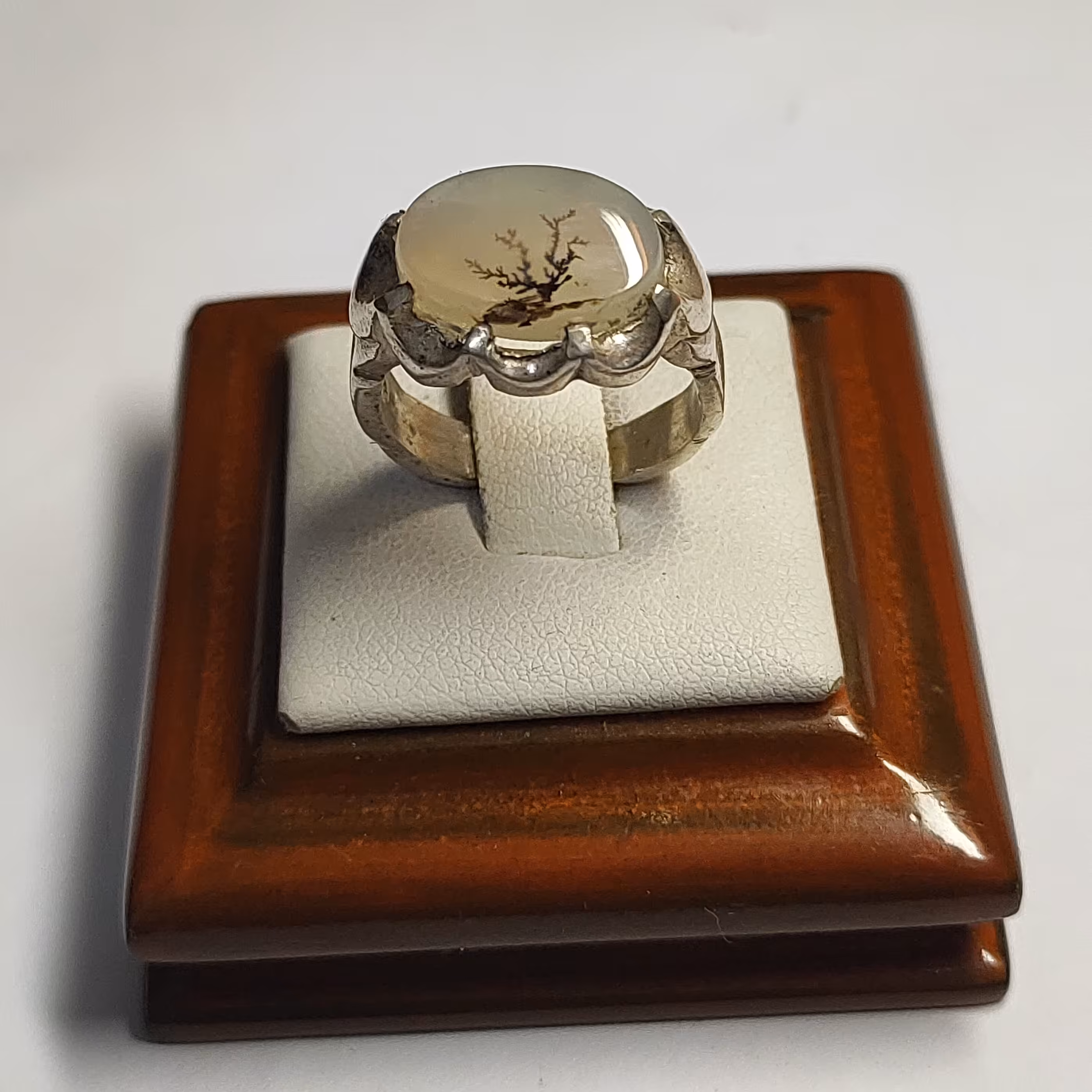 انگشتر مردانه شجر قائن تک درخت خاص نقره 925