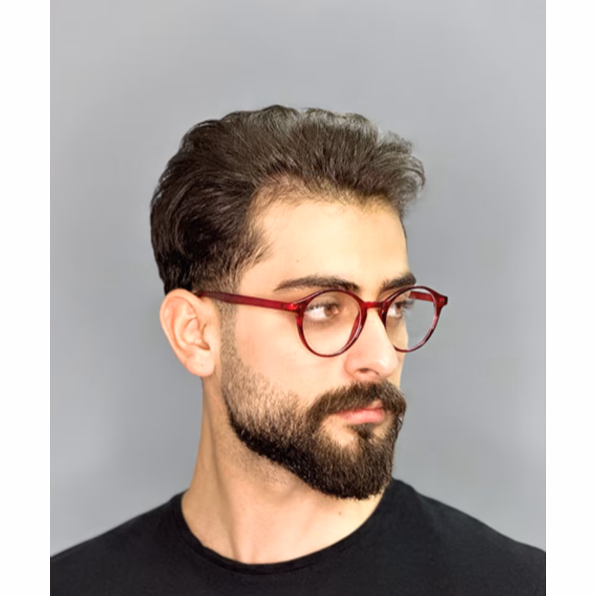 عینک طبی مردانه زرشکی گرد برند ری بن بلوکات