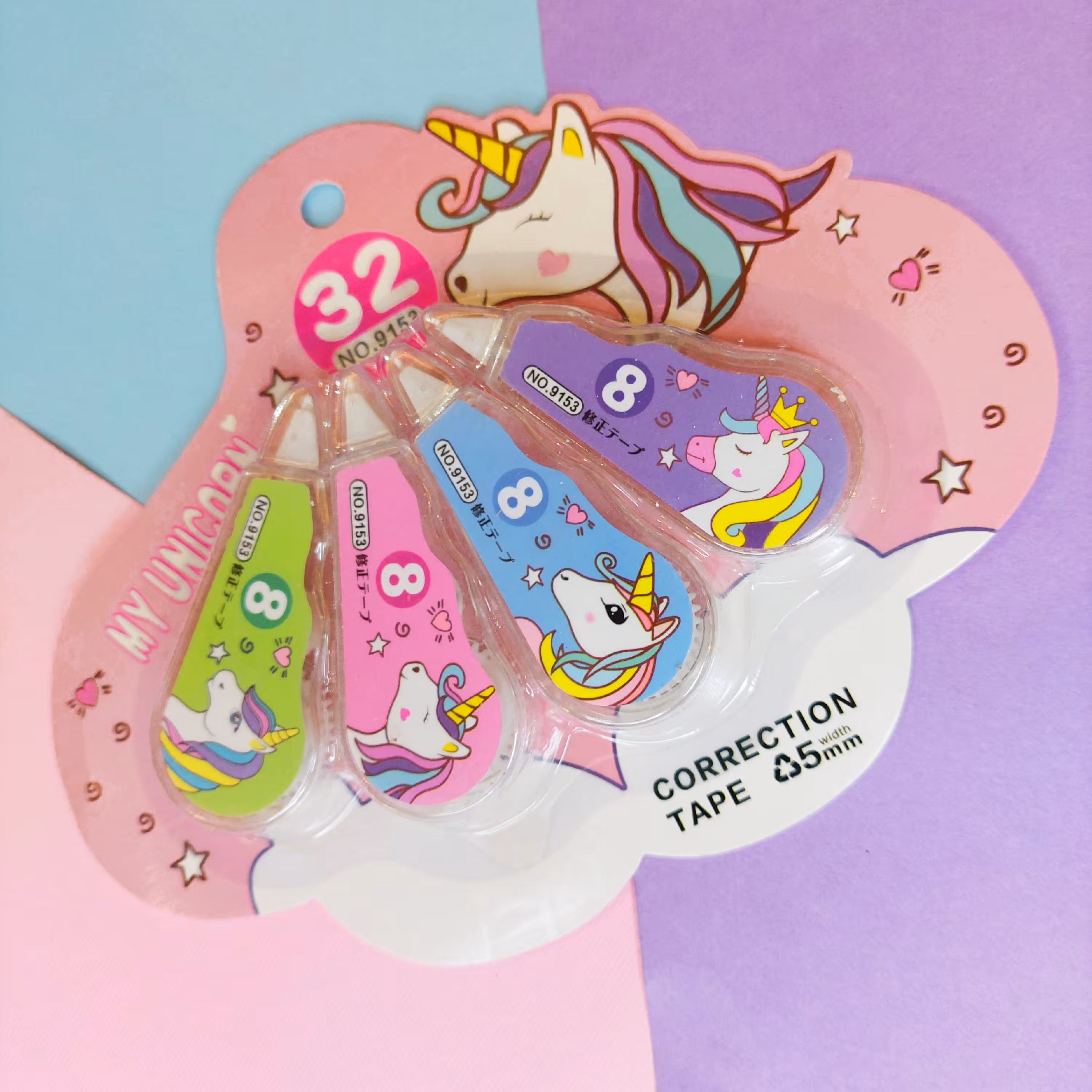 غلطگیر نواری 8 متری یونیکورن/تکشاخ بسته 4تایی، تکی فروخته نمیشود