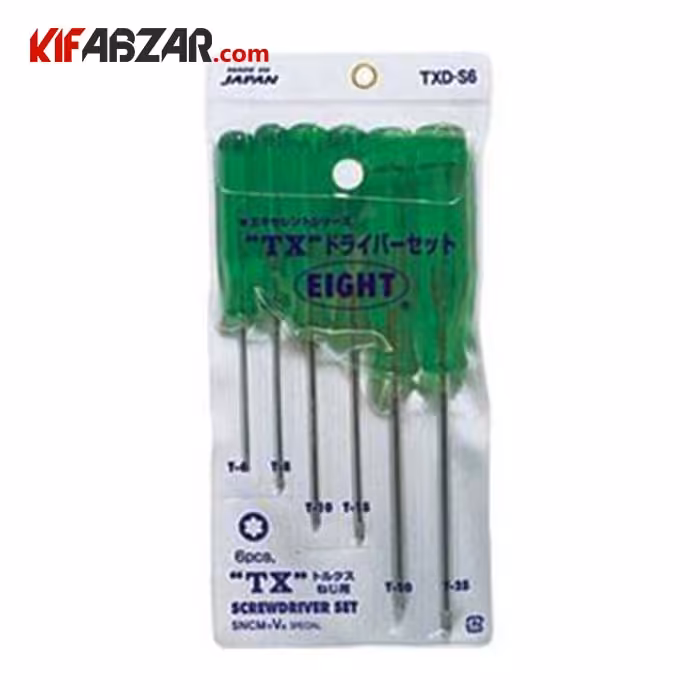 ست پیچ گوشتی ستاره ای آلنی شش عددی ایت مدل TXD S6