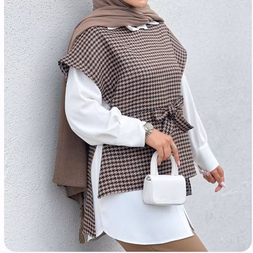 ست دوتیکه پازل رنگ کرم