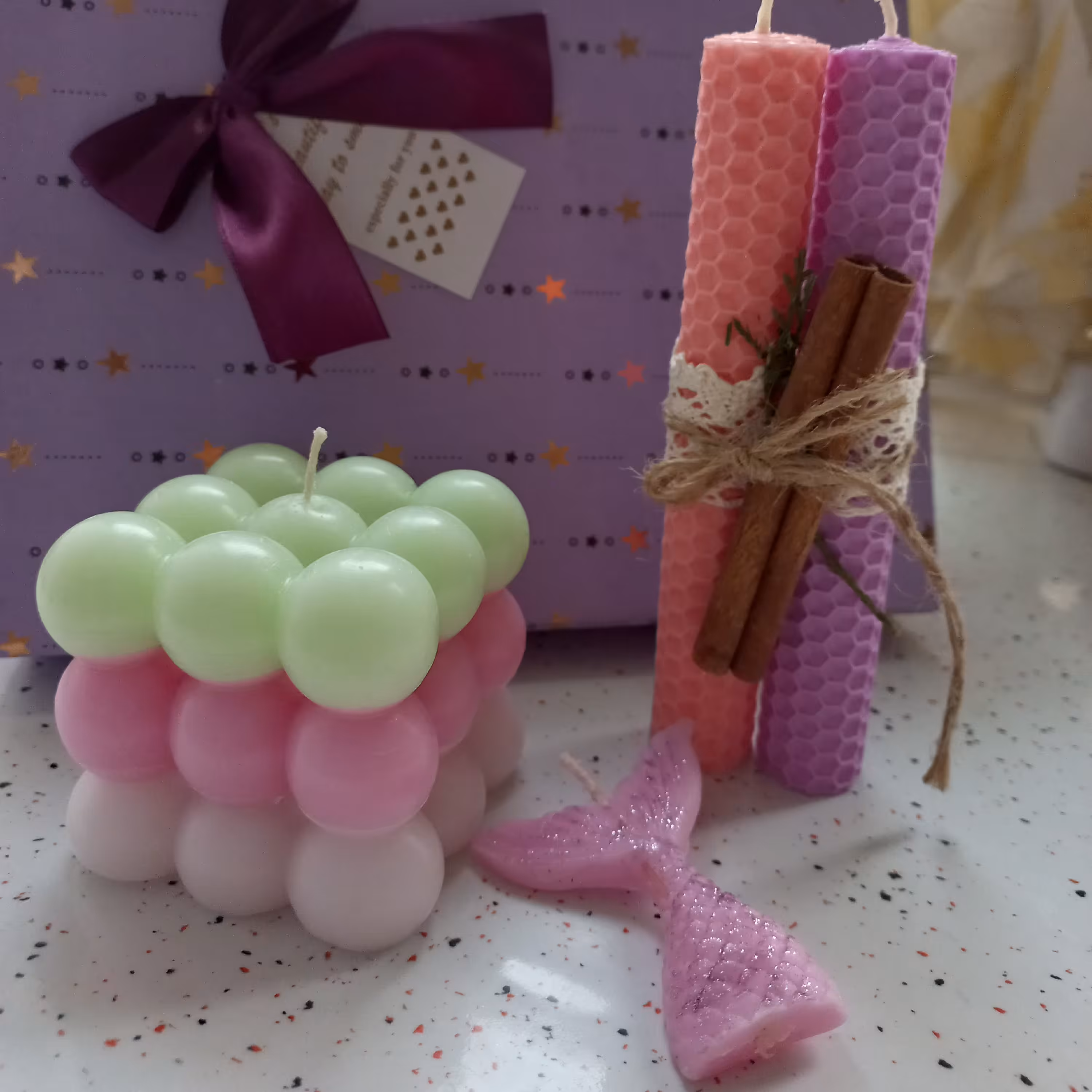 ست شمع رنگارنگ 