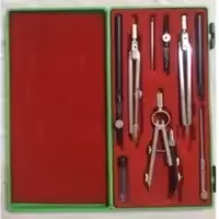 پرگار جعبه ای قدیمی 9 تکه 3 پرگاره (Classico