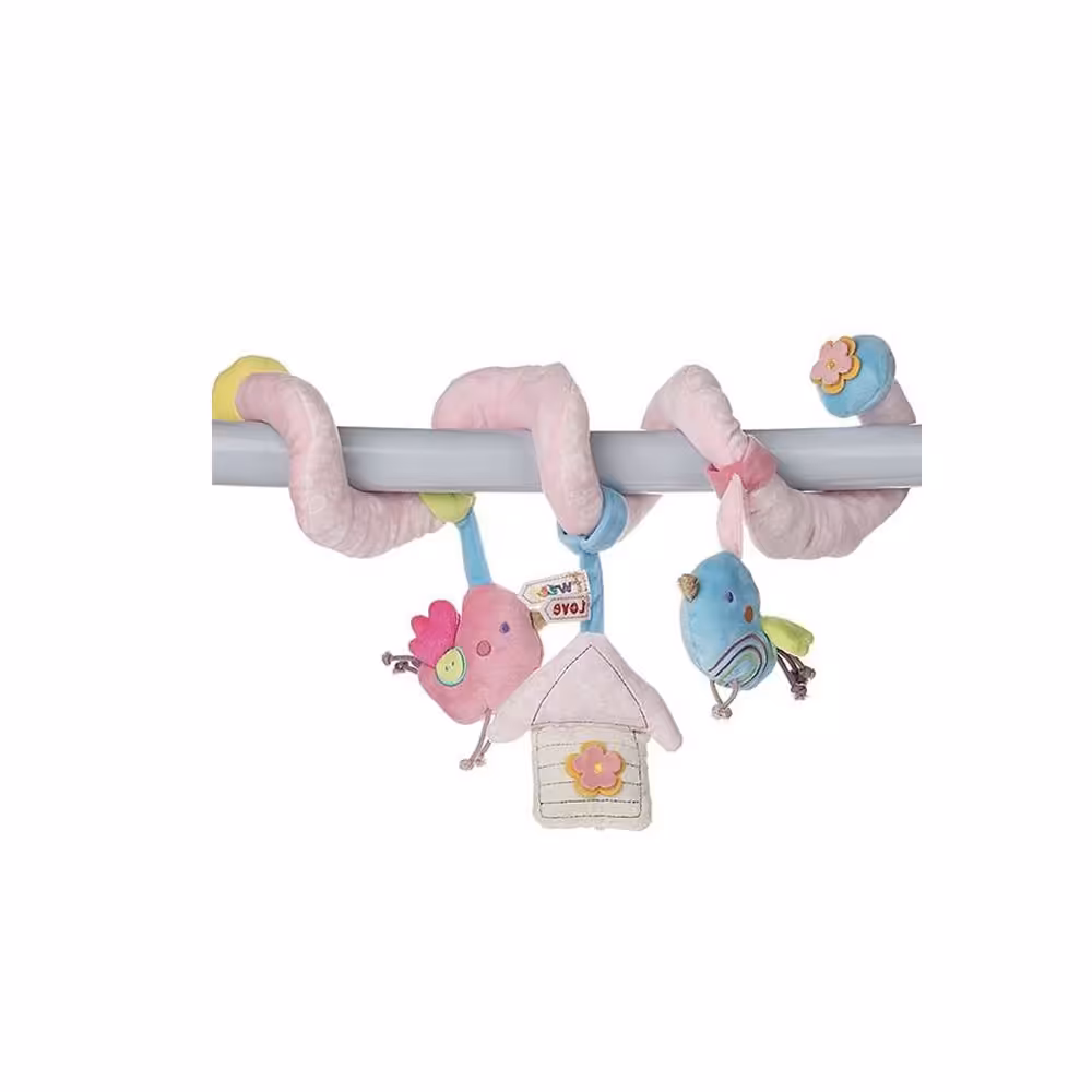 آویز جغجغه ای مارپیچ هپی مانکی happy monkey طرح گنجشک و کلبه