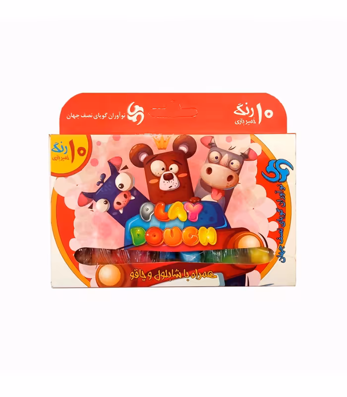 خمیر بازی 10 رنگ جعبه مقوایی نوآوران