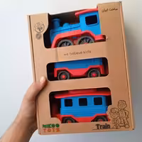 اسباب بازی قطار نشکن واگن دار قطار نشکن اسباب بازی بهمراه دو واگن قطار اسباب بازی جعبه ای قطار نشکن سه تیکه جنس درجه یک