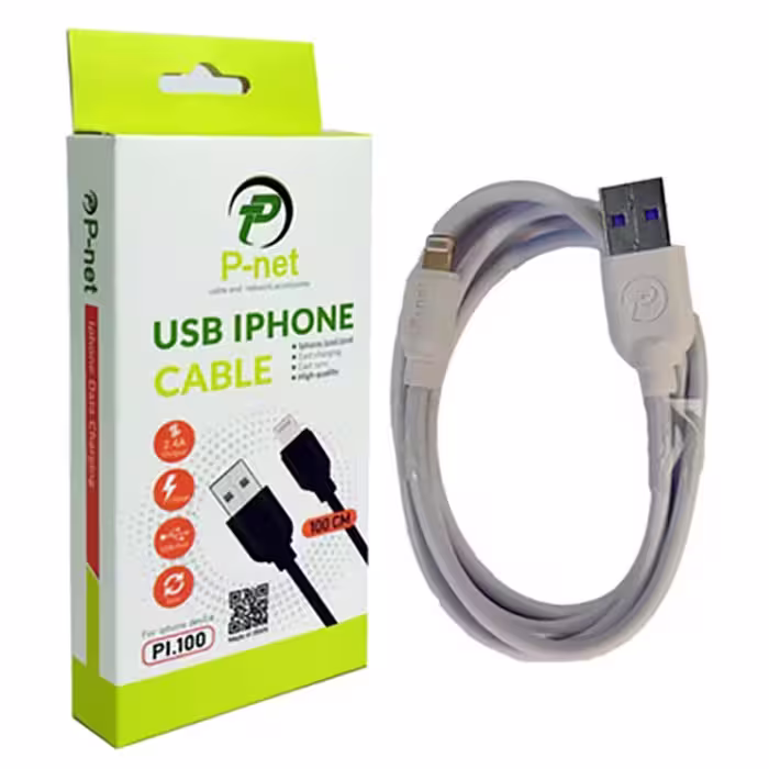کابل شارژ آیفون Lightning پی نت P-Net PI.100