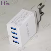 شارژر دیواری( کلگی ) فست چهار پورت X-hanz مدل HD-CH24 همراه با کابل میکرو USB