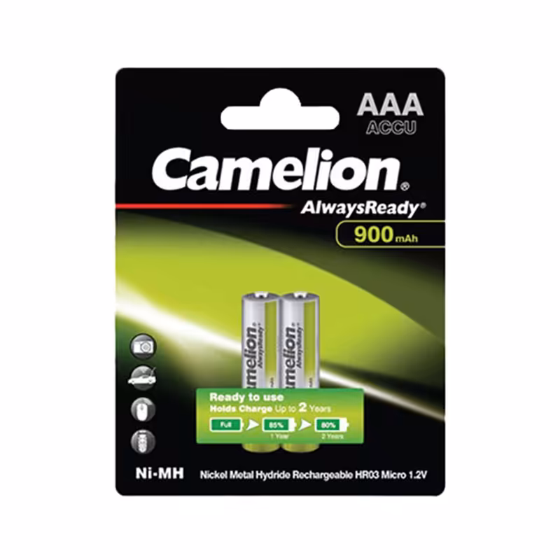 باتری نیم قلمی شارژی 900 میلی آمپر کملیون Camelion (قابل شارژ)