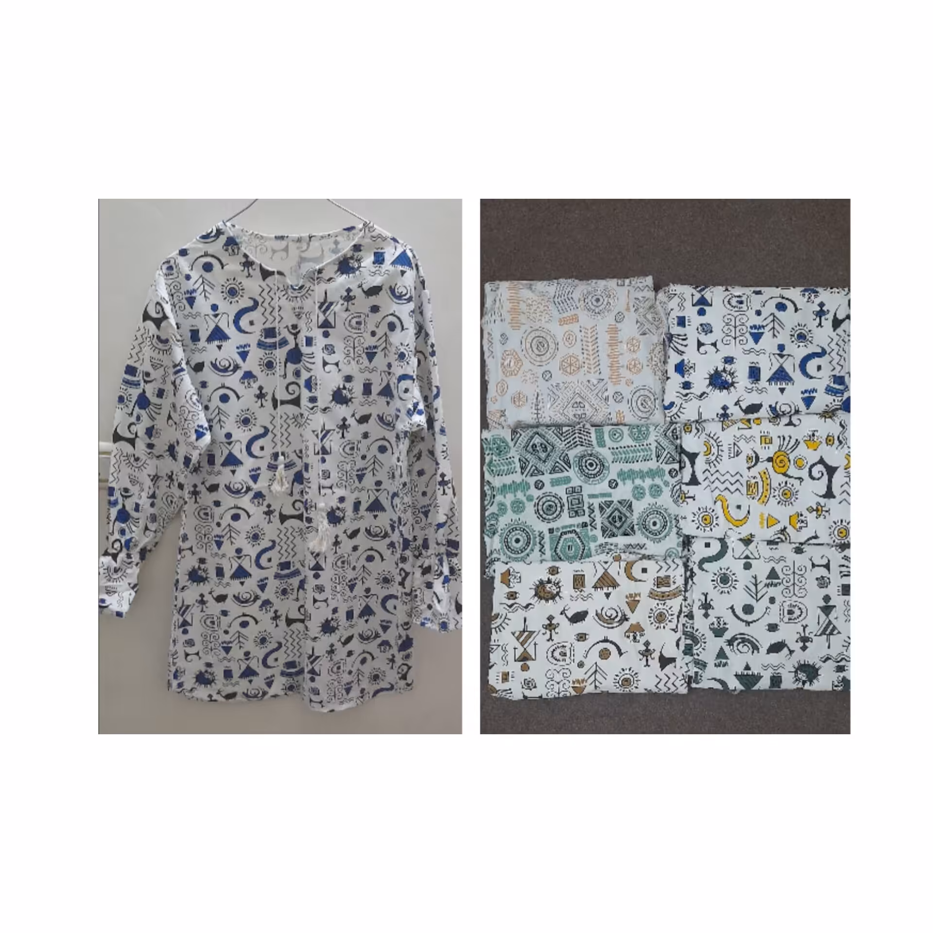 مانتوو شومیز  زنانه ودخترانه ی لنین دررنگبندی های شیک بدون ابرفت شسته شده فری سایز از سایز 38تا48